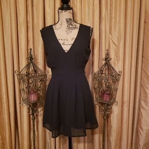LOVE TREE Black Chiffon Romper